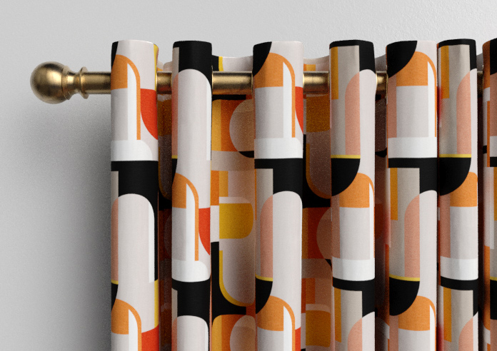 Archways, Orange - Made to Measure Curtains - Image 12